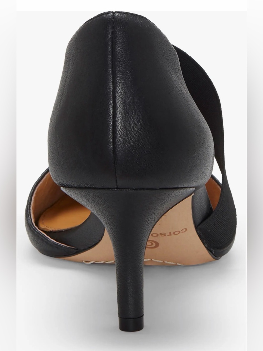 Denice Pump CC Corso Como Black Leather Point Toe Ankle Strap Heels Size 6.5 - Picture 3 of 10